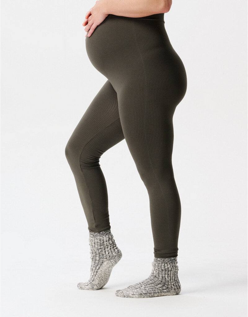 Noppies Noppies Legging - Seamless rib - Reva - Olive - 30N4513 P627