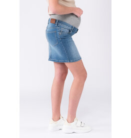 Love2Wait Love2Wait zwangerschap - Jeans skirt denim - Stone wash