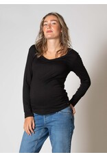 Love2Wait Love2Wait shirt long sleeves V-hals zwart B999115 04