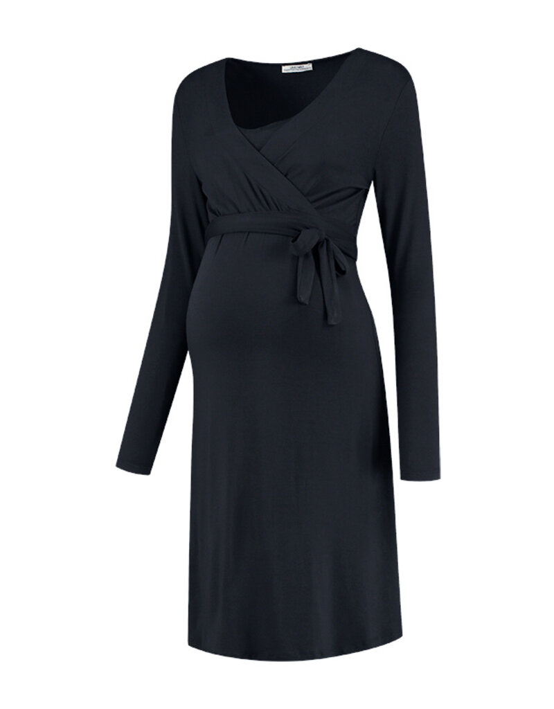 Love2Wait Love2Wait dress - nursing - Tencel - Navy blauw B999110 - 006