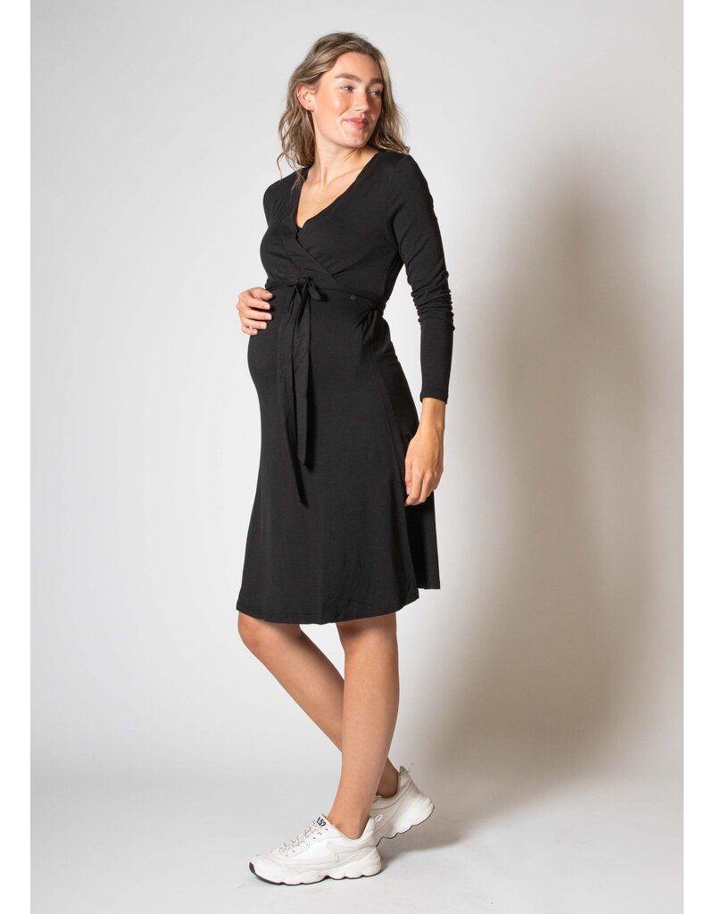 Love2Wait Love2Wait dress - nursing - Tencel - Zwart B999110 - 004