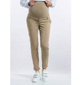 Love2Wait Love2Wait zwangerschapsbroek - Pants Chino - Sand