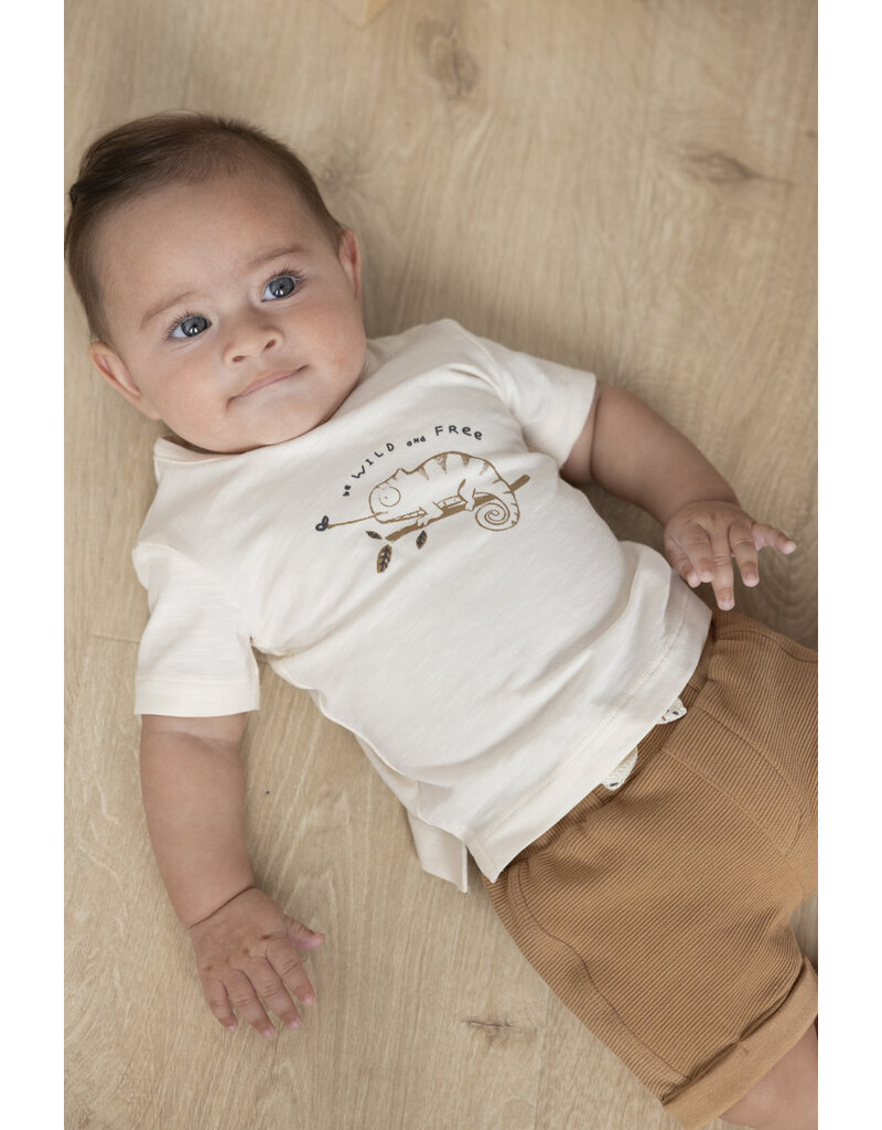 Feetje Baby Feetje - T-shirt - "Chameleon" - front print - Offwhite - 51700860