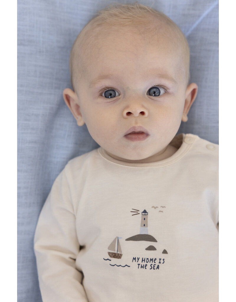 Feetje Baby Feetje - Shirt - front print - Let's Sail - offwhite - 51602296