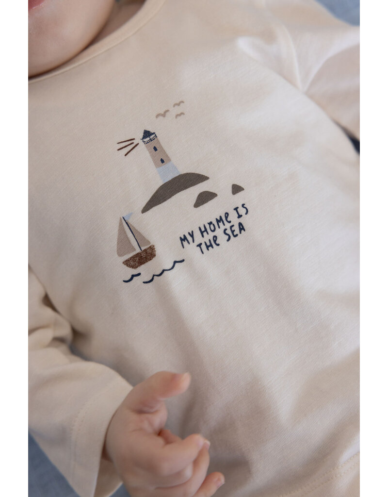 Feetje Baby Feetje - Shirt - front print - Let's Sail - offwhite - 51602296