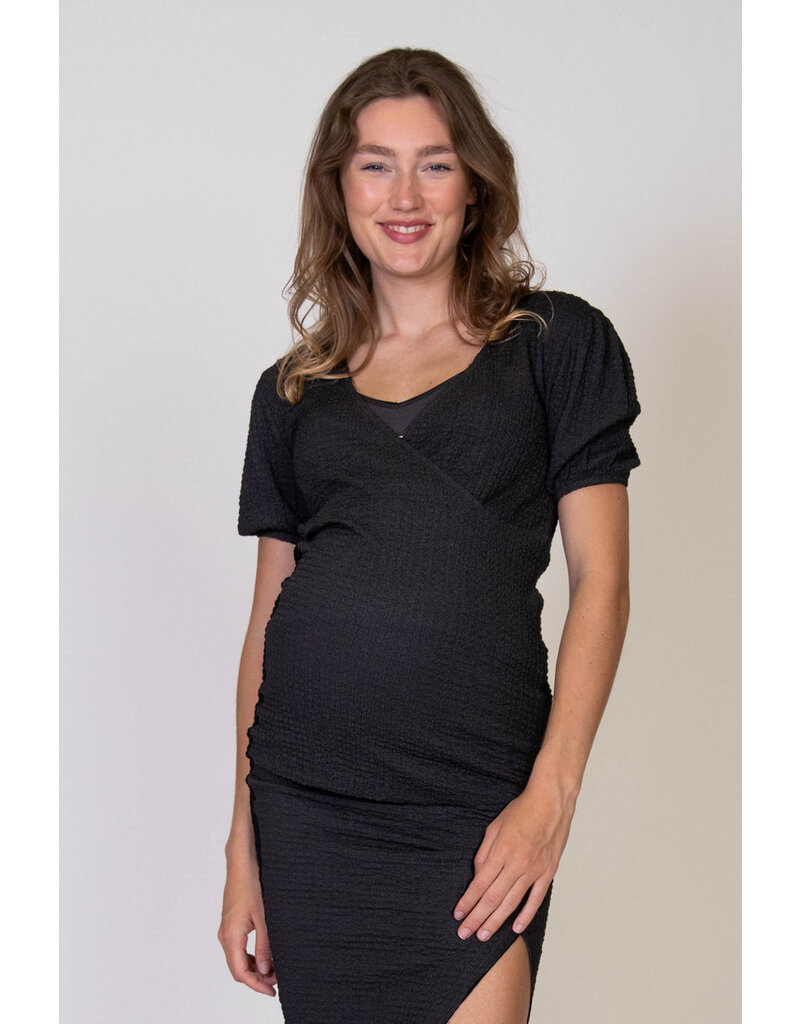 Love2Wait Love2Wait Top Nursing - Crepe - zwart - C241038 - 004