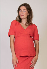 Love2Wait Love2Wait Top Nursing - Crepe - coral red - C241039 - 078