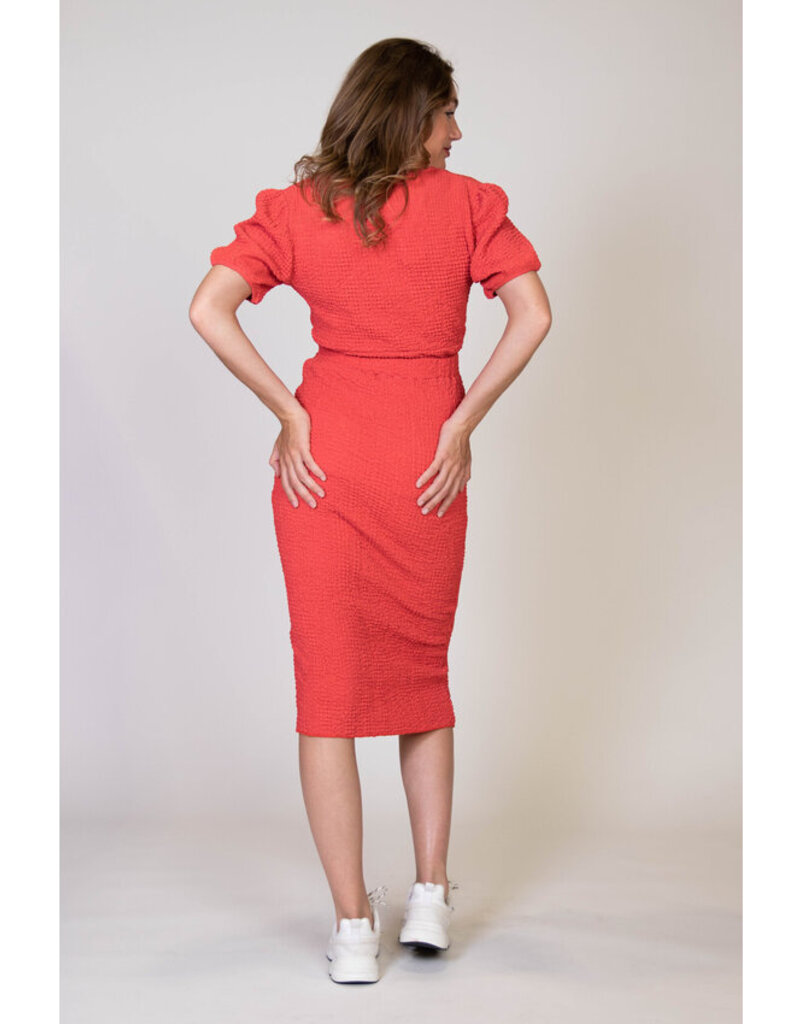 Love2Wait Love2Wait Skirt Split - Crepe - Coral red - C241041 078