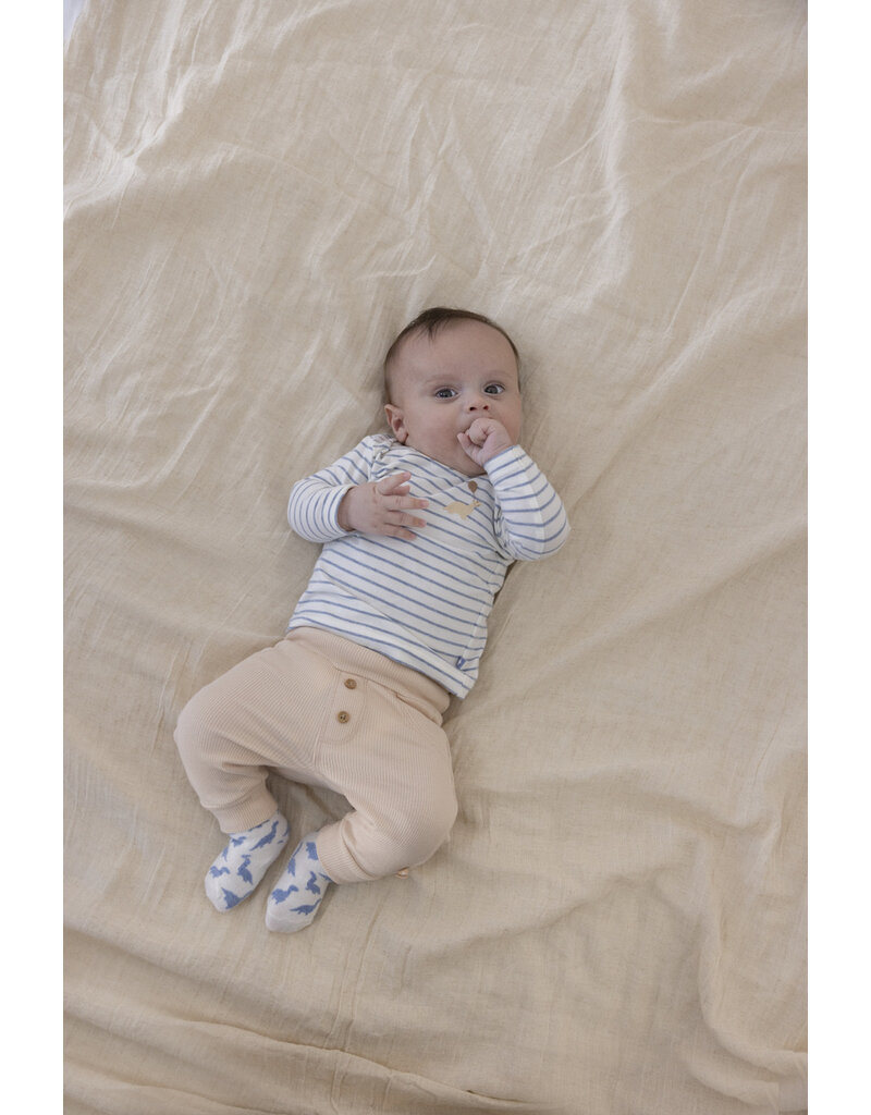 Feetje Baby Feetje - Broek - " A-Roarable " - rib twin - zand- 52202110