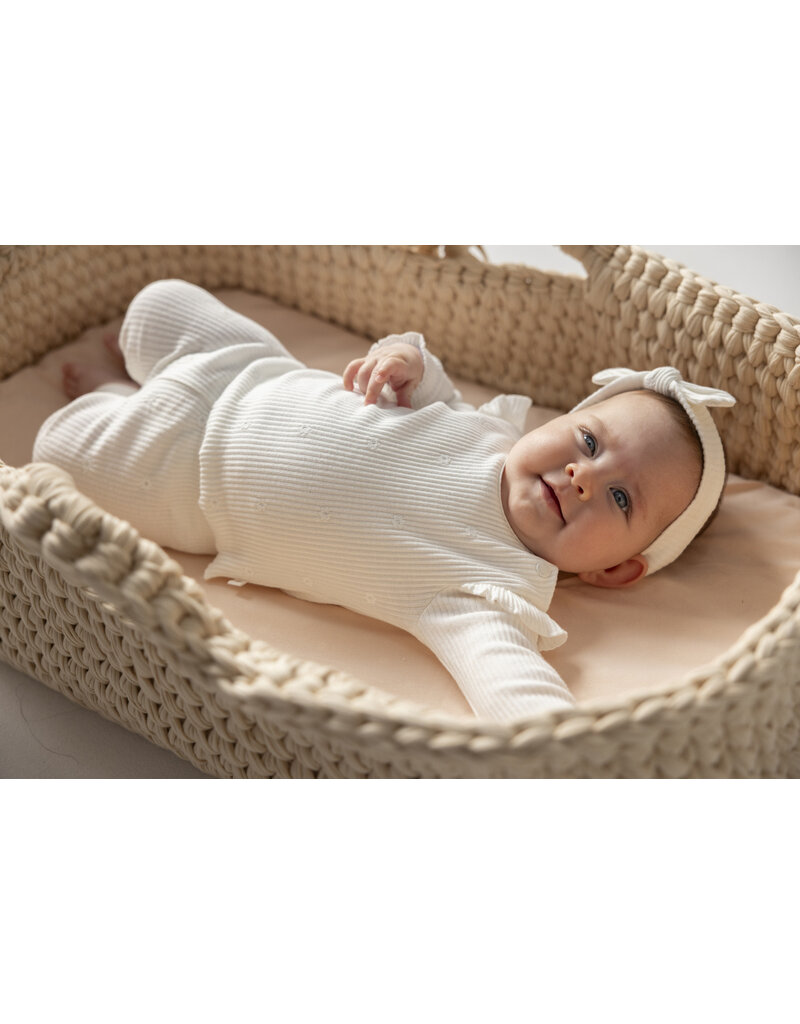 Feetje Baby Feetje Haarband rib met borduursels - Strawberry Fields - offwhite 53100600