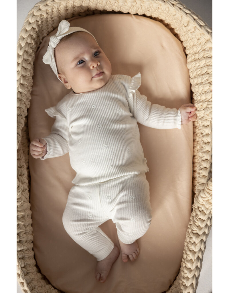 Feetje Baby Feetje Haarband rib met borduursels - Strawberry Fields - offwhite 53100600