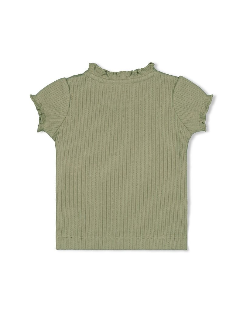 Feetje Baby Feetje T-shirt twin rib - Bloom with Love - groen 51700849