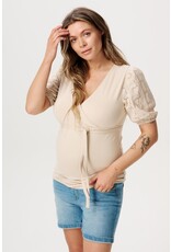 Noppies Noppies shirt  - nursing- Kayleigh - light sand - 4030011 - N147