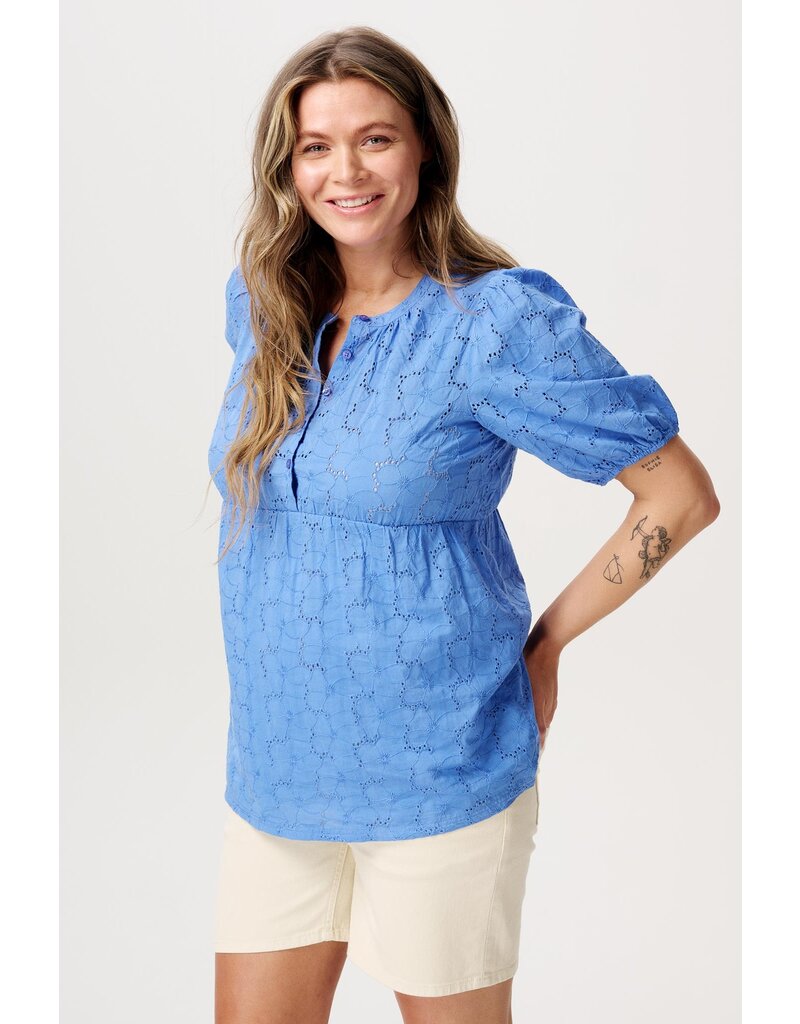 Noppies Noppies blouse Karlijn nursing - blauw  4030111 N193