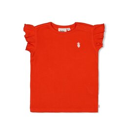 Feetje Baby Feetje T-shirt - twin rib - Berry Nice - rood