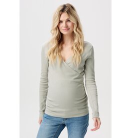Noppies Noppies zwangerschap & voeding-shirt - Sara - Pigeon mint