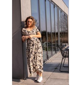 Love2Wait Love2Wait zwangerschap / voedingsjurk - Long dress Fiore - AOP