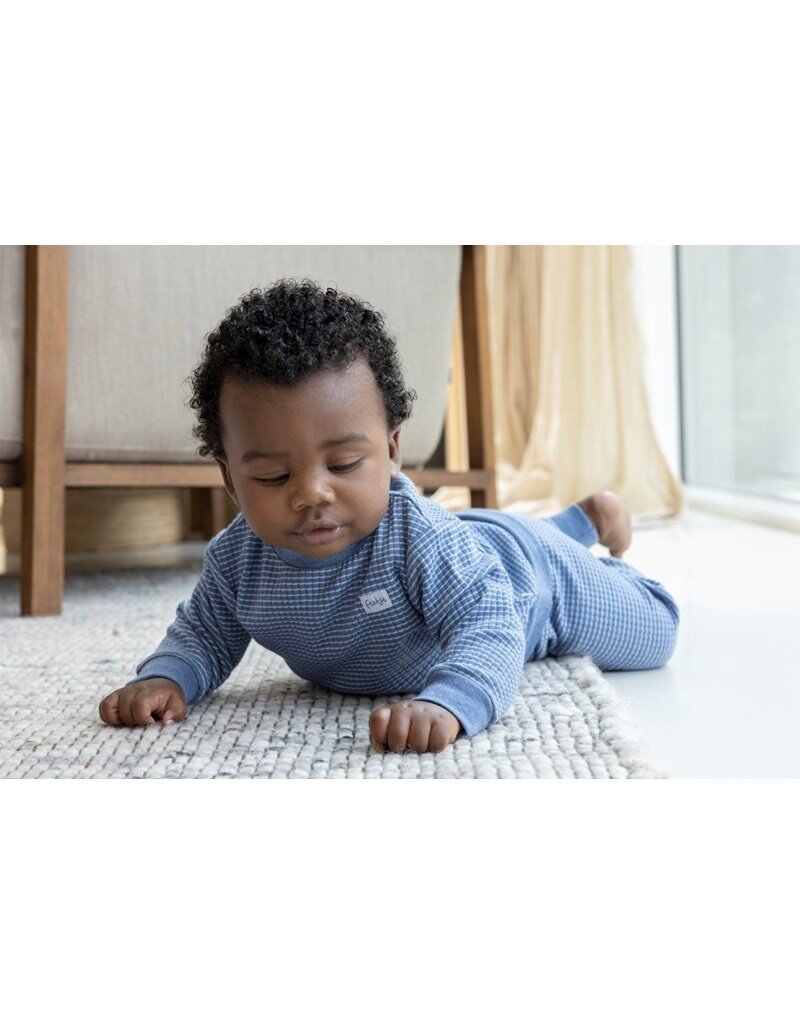Feetje Baby Feetje Wafelpyjama Blue Melange 305533