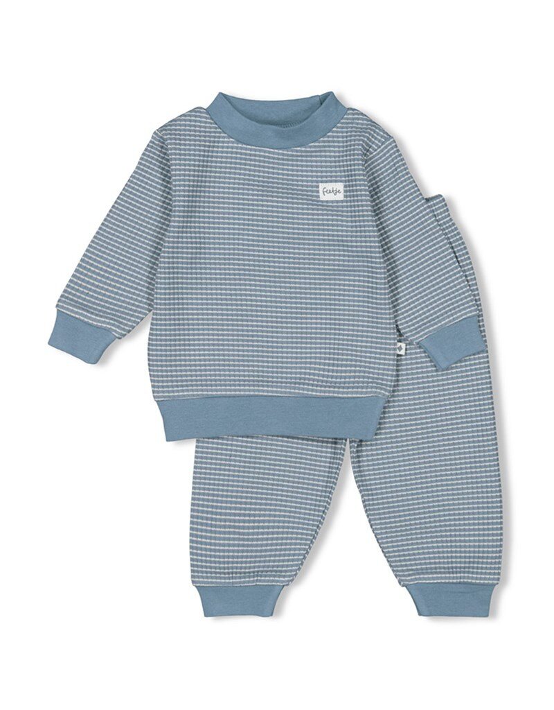 Feetje Baby Feetje Wafelpyjama - Ice Blue melange - 305616