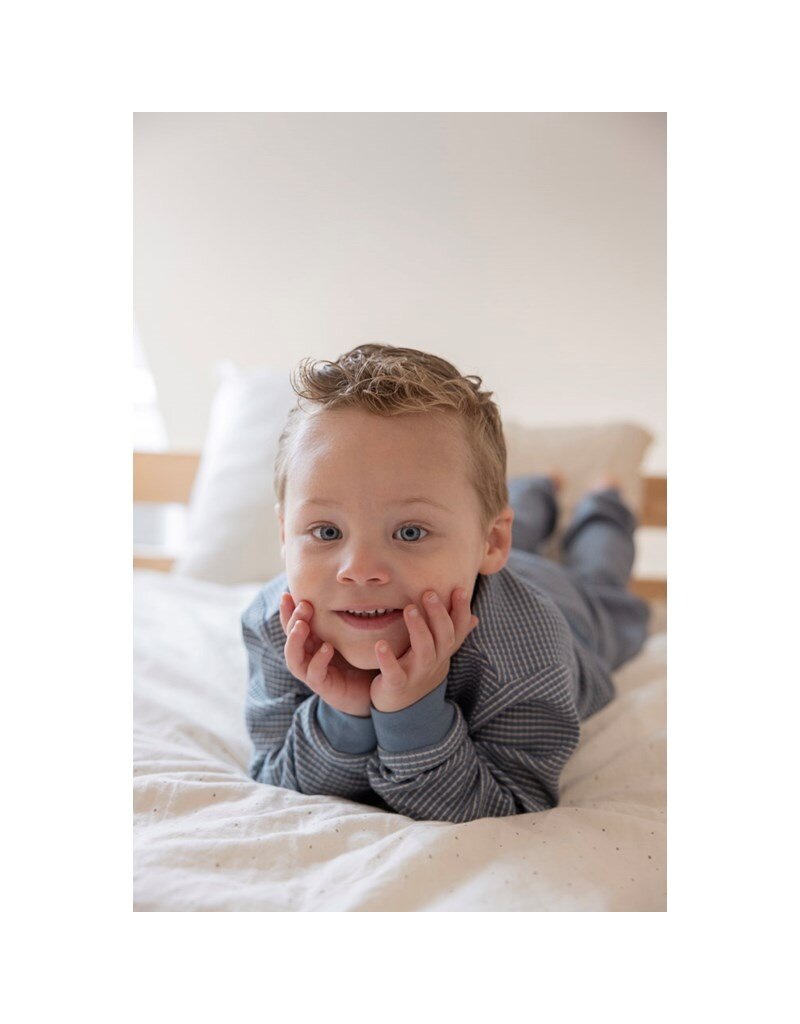 Feetje Baby Feetje Wafelpyjama - Ice Blue melange - 305616