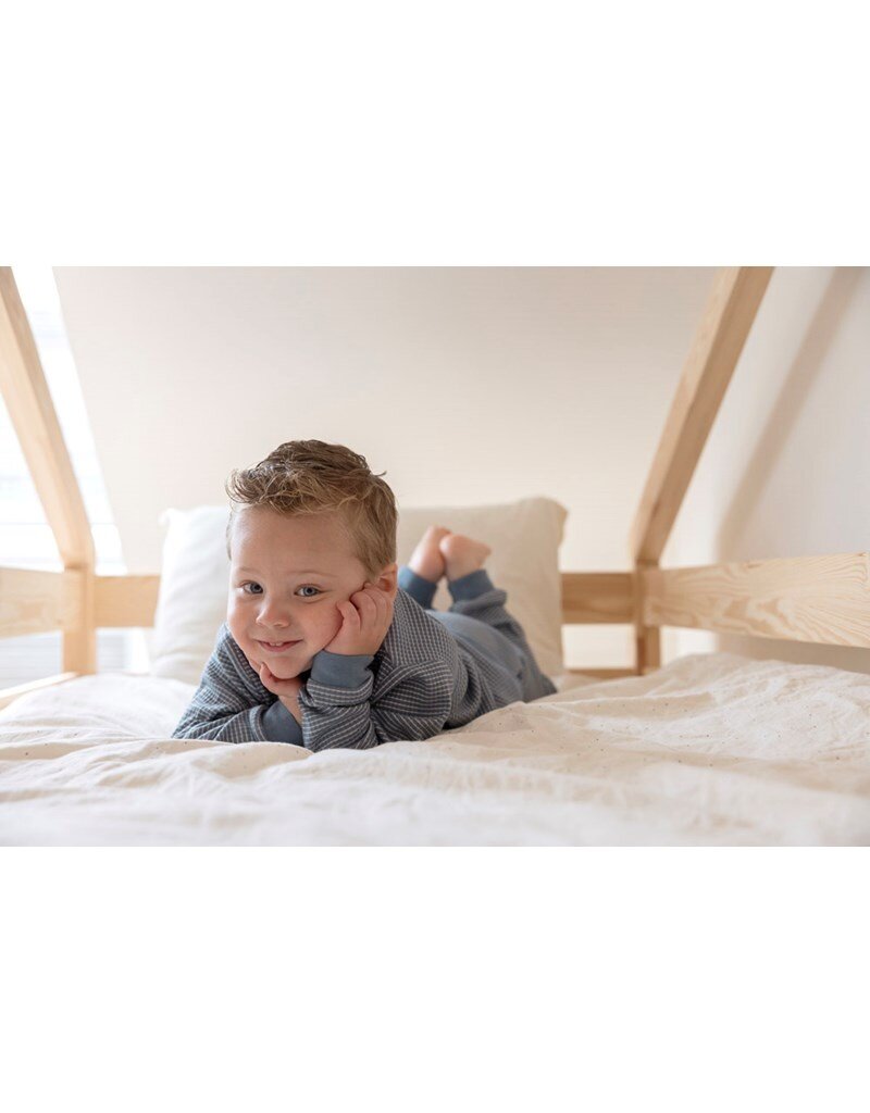 Feetje Baby Feetje Wafelpyjama - Ice Blue melange - 305616