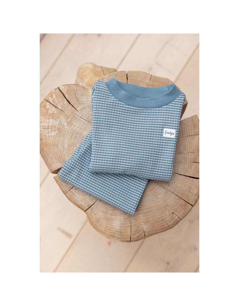 Feetje Baby Feetje Wafelpyjama - Ice Blue melange - 305616
