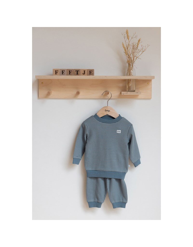 Feetje Baby Feetje Wafelpyjama - Ice Blue melange - 305616