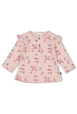 Feetje Baby Feetje meisjes Longsleeve ajour rib AOP l.Roze - Midnight Flowers - 51602406