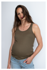 Love2Wait Love2Wait Tanktop - Rib- Olive - C241051  014