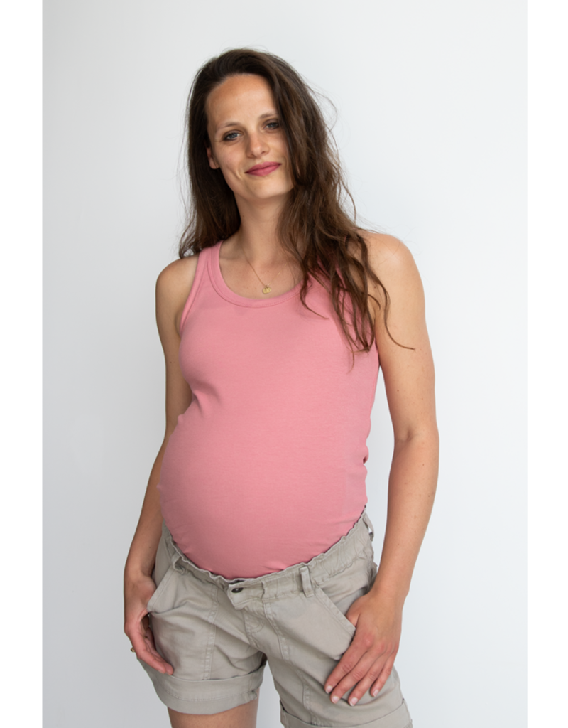 Love2Wait Love2Wait Tanktop - Rib- Dusty Rose - C241051  038