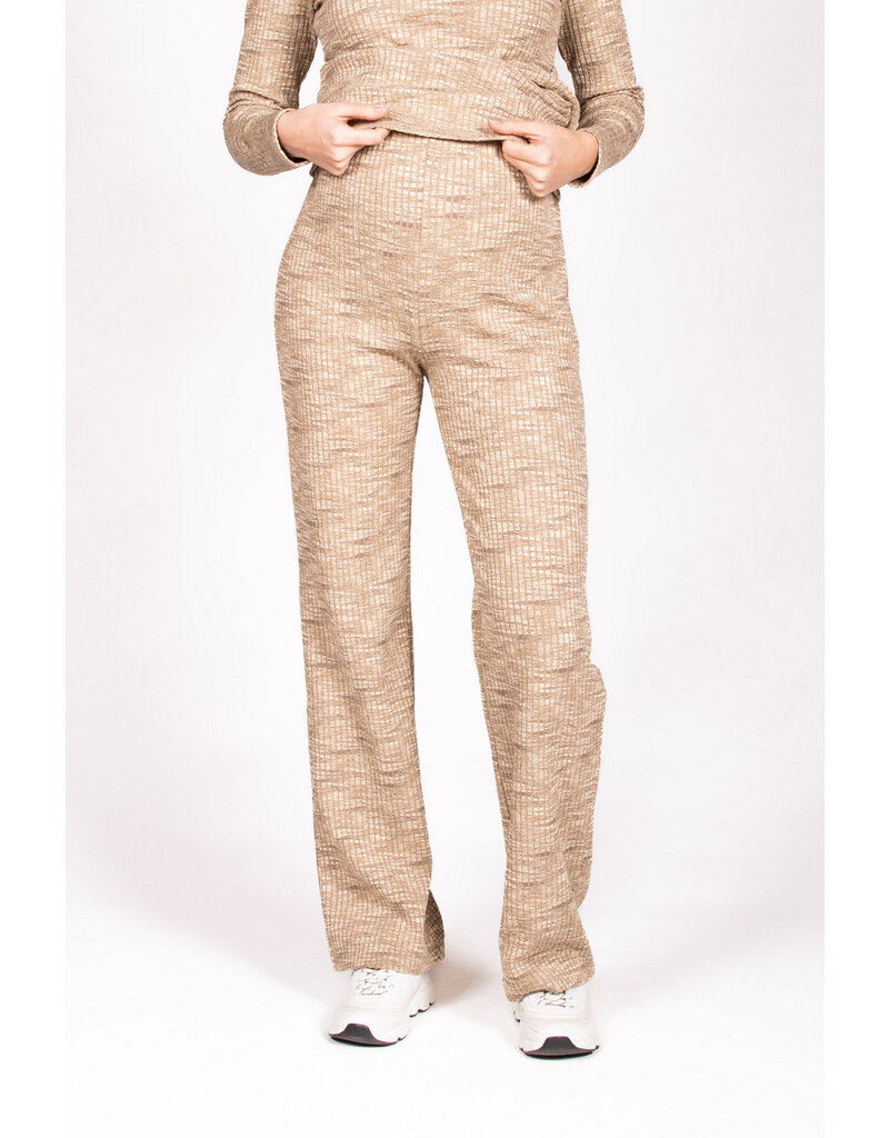 Love2Wait Love2Wait Broek- Wide - Melange - sand  C242010 050