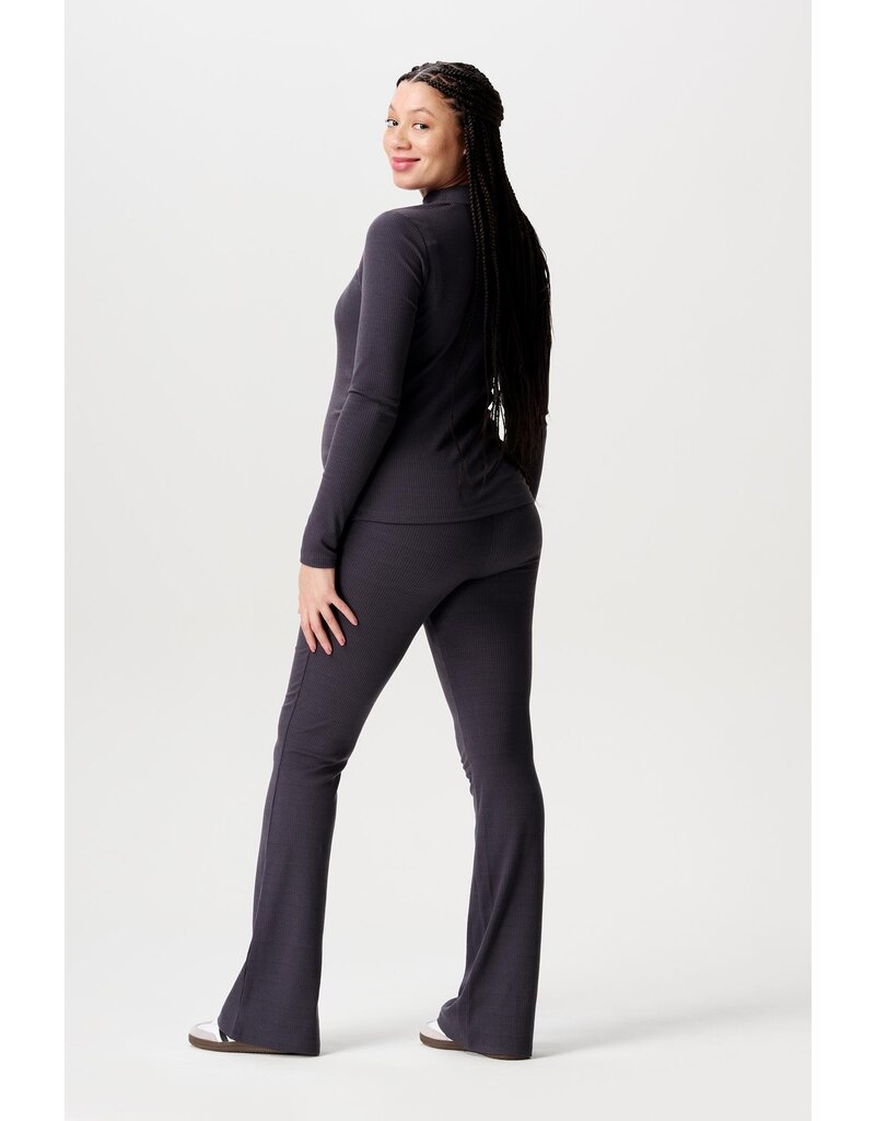Noppies Noppies broek Flared Heja - rib - Iron grijs 30N1110 P633