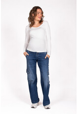 Love2Wait Love2Wait jeans - Wide Leg Cargo- Stone Wash - C242000 021