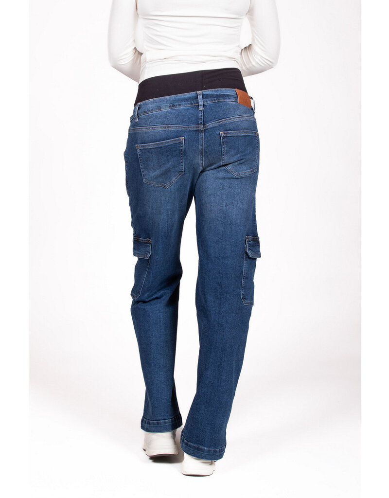Love2Wait Love2Wait jeans - Wide Leg Cargo- Stone Wash - C242000 021