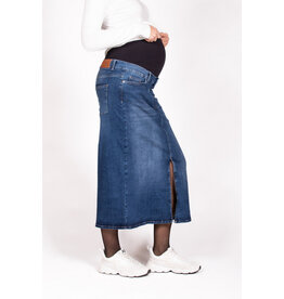 Love2Wait Love2Wait zwangerschap Long Skirt Denim - Stone wash