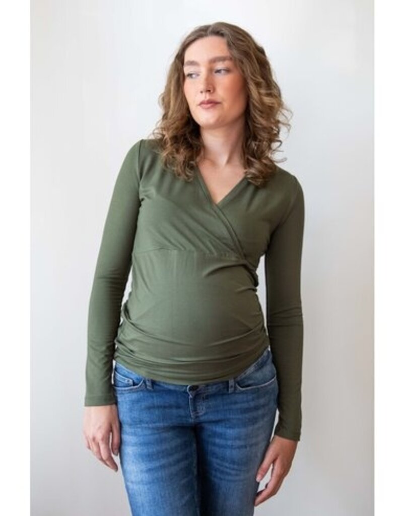 Love2Wait Love2Wait Top Nursing - olijf groen - C242021 - 054