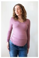 Love2Wait Love2Wait shirt V-hals - Plum rose C242045 090