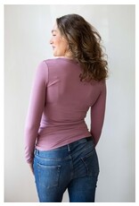 Love2Wait Love2Wait shirt V-hals - Plum rose C242045 090