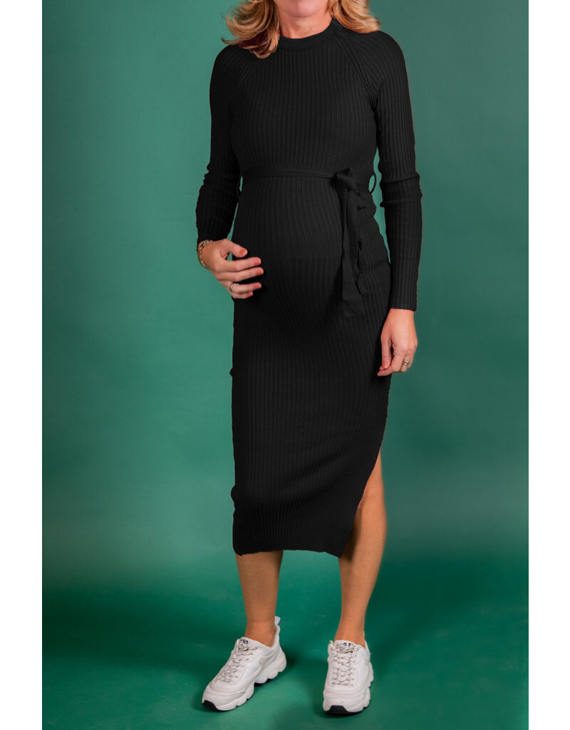 Love2Wait Love2Wait Jurk - knitted met riem - C242051 004
