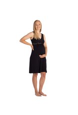 Carriwell Carriwell Nachthemd - Zwangerschap en Borstvoeding - Zwart