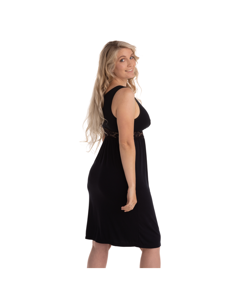 Carriwell Carriwell Nachthemd - Zwangerschap en Borstvoeding - Zwart