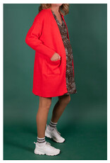 Love2Wait Love2Wait Cardigan Knitted Pockets - Red C242053 012