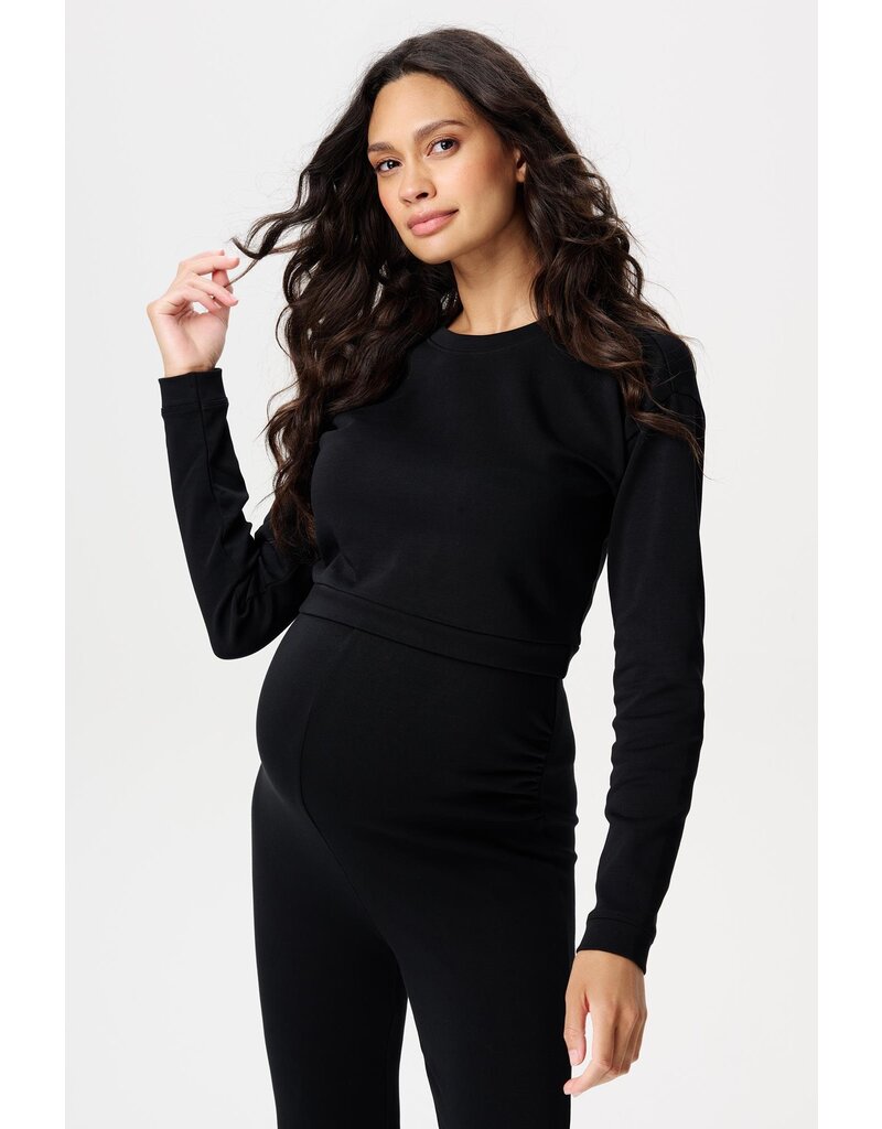 Noppies Noppies Top cropped - Leela - Zwart 40N0017 P090