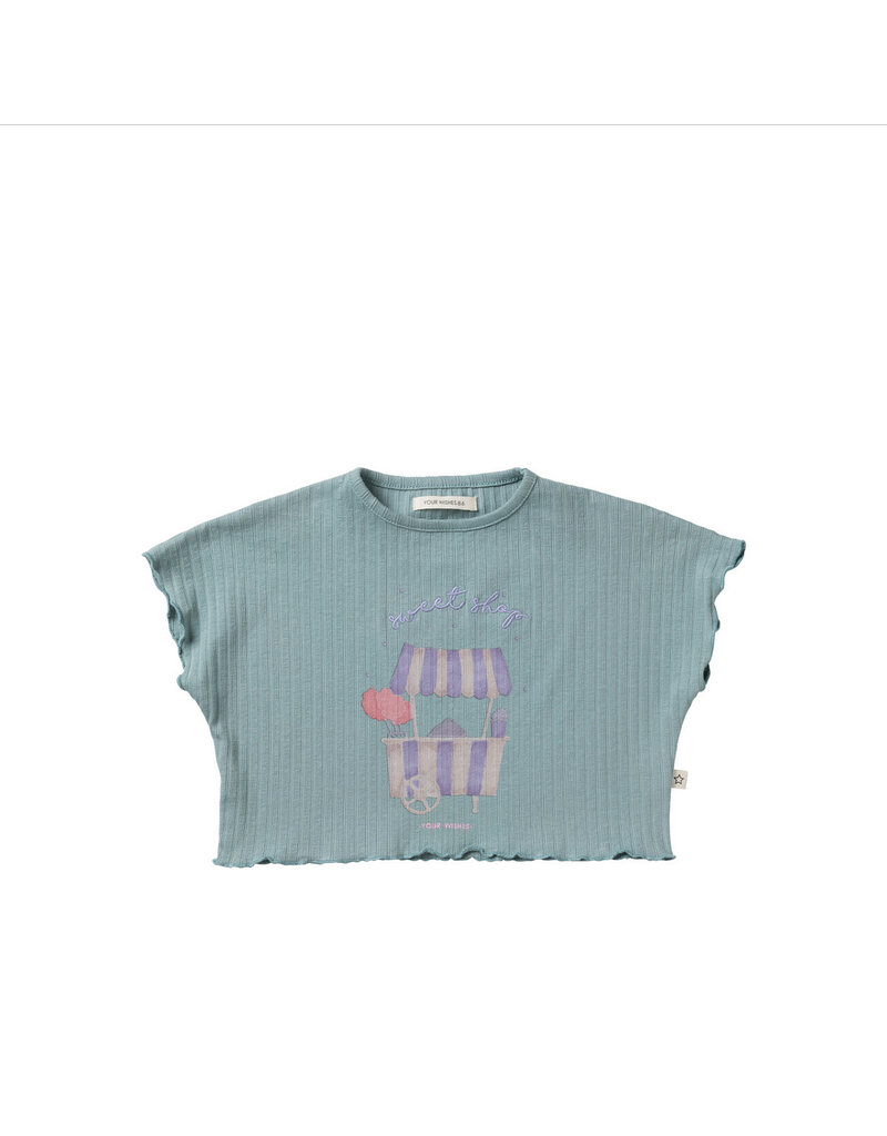 Your Wishes Baby & Peuter kleding Your Wishes T-shirt Twin Rib - mint groen