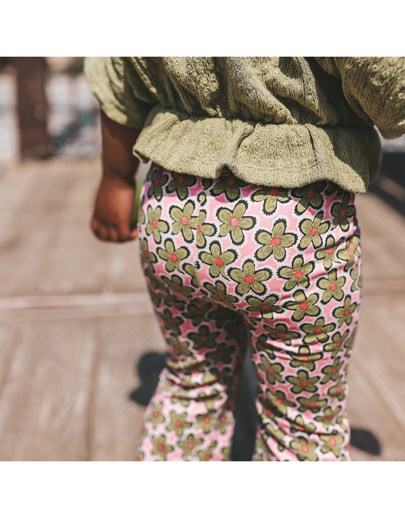 Your Wishes Baby & Peuter kleding Your Wishes Flared Legging - Rio Flower - aurora pink