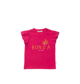 Your Wishes Baby & Peuter kleding Your Wishes T-shirt Bon Dia - front print - sorbet