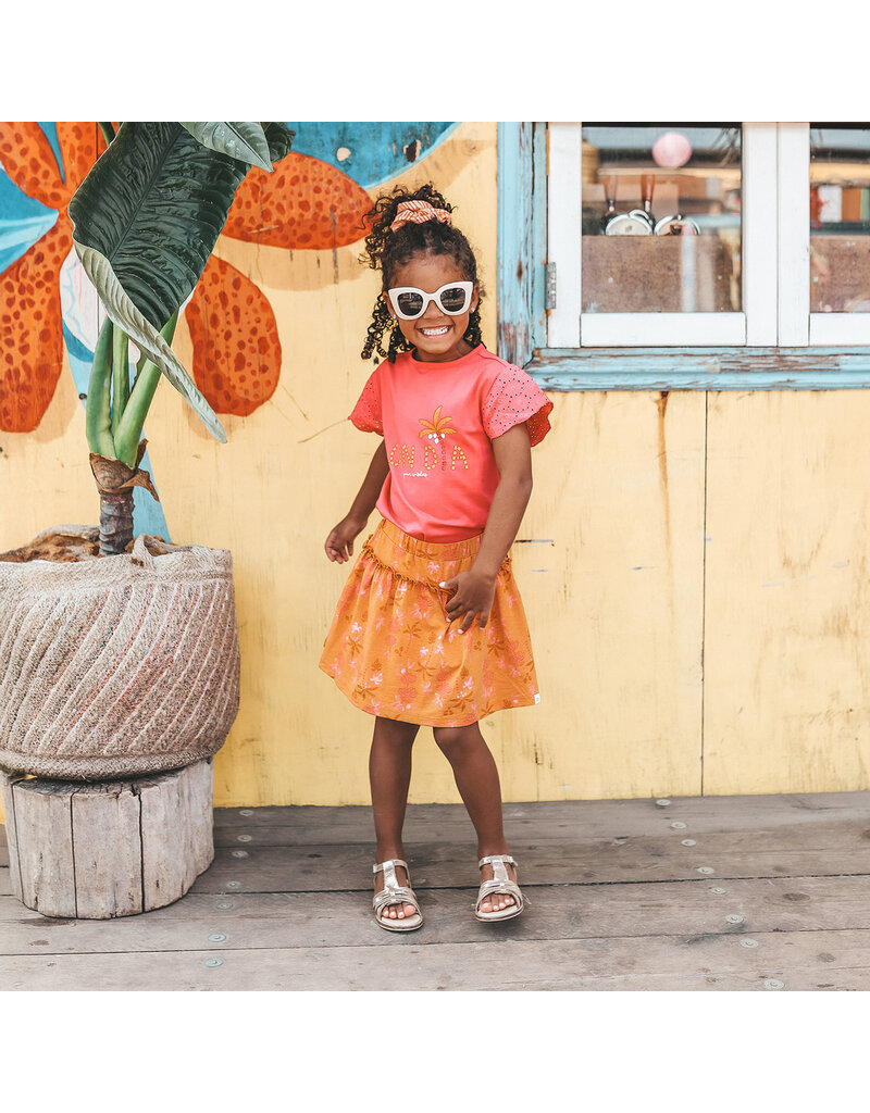 Your Wishes Baby & Peuter kleding Your Wishes T-shirt Bon Dia - front print - sorbet