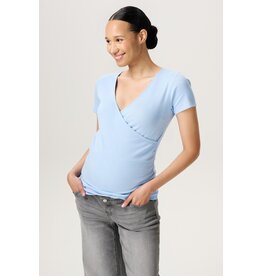 Noppies Noppies zwangerschap & voeding-shirt - Sanson - light sky