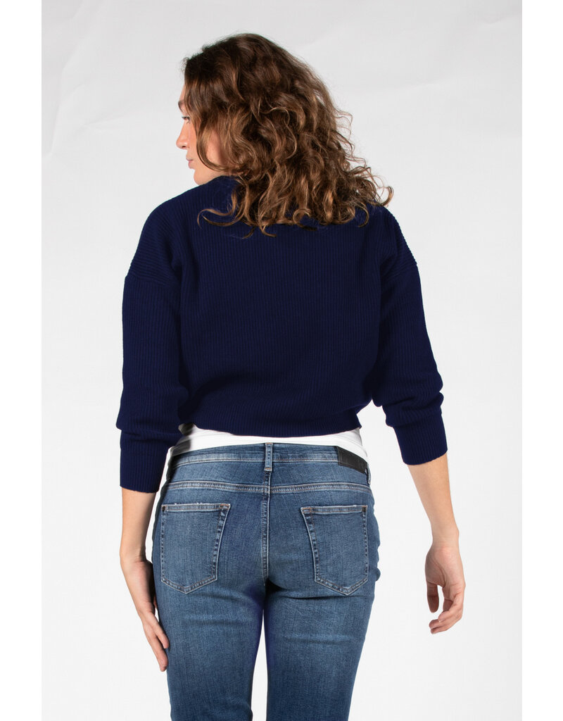 Love2Wait Love2Wait Trui - knit - cropped - Navy B999062 006