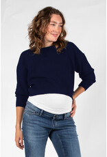 Love2Wait Love2Wait Trui - knit - cropped - Navy B999062 006